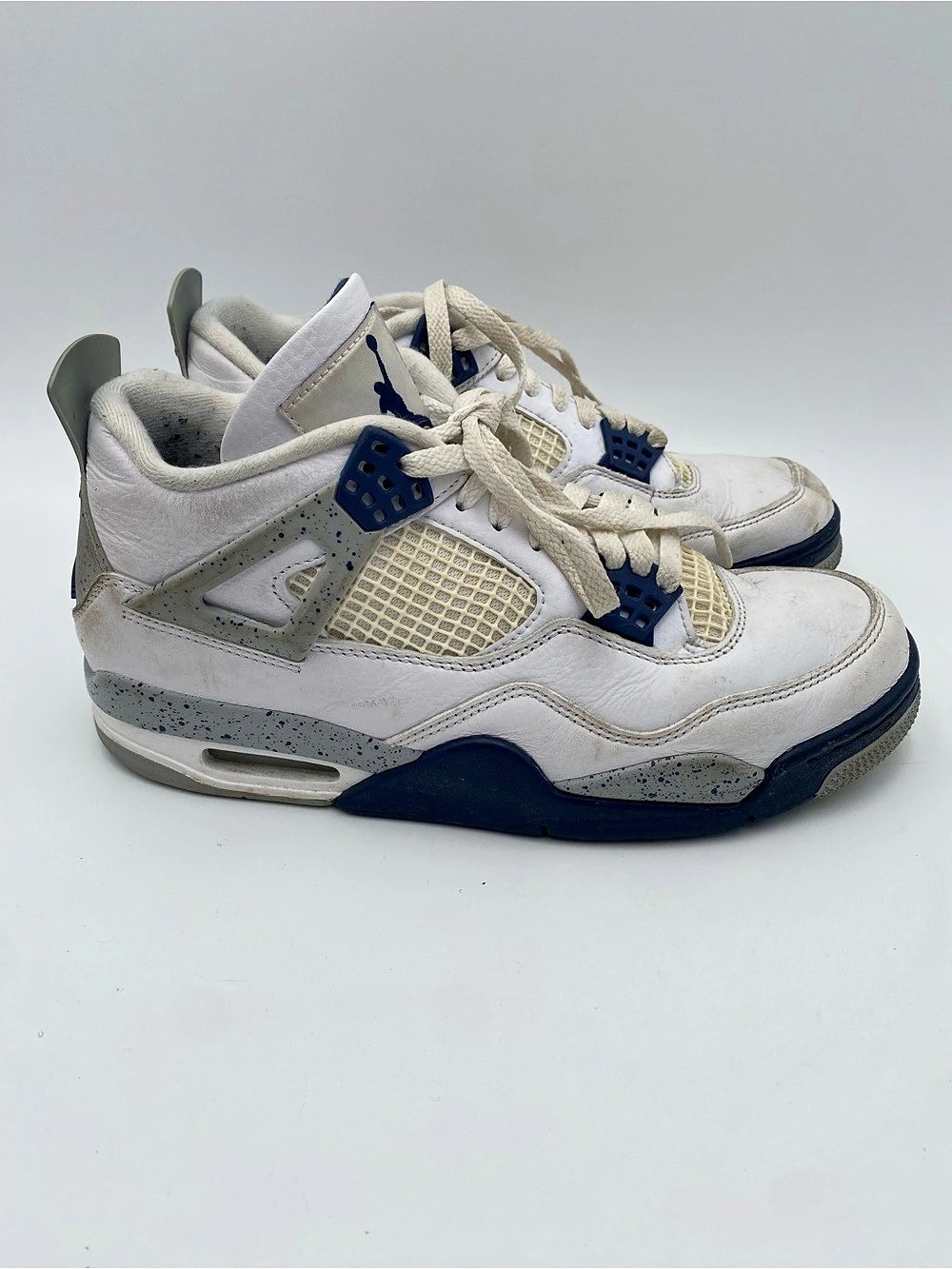 Jordan Air Jordan 4 Retro 'Midnight Navy' Sneakers White & Blue US 9